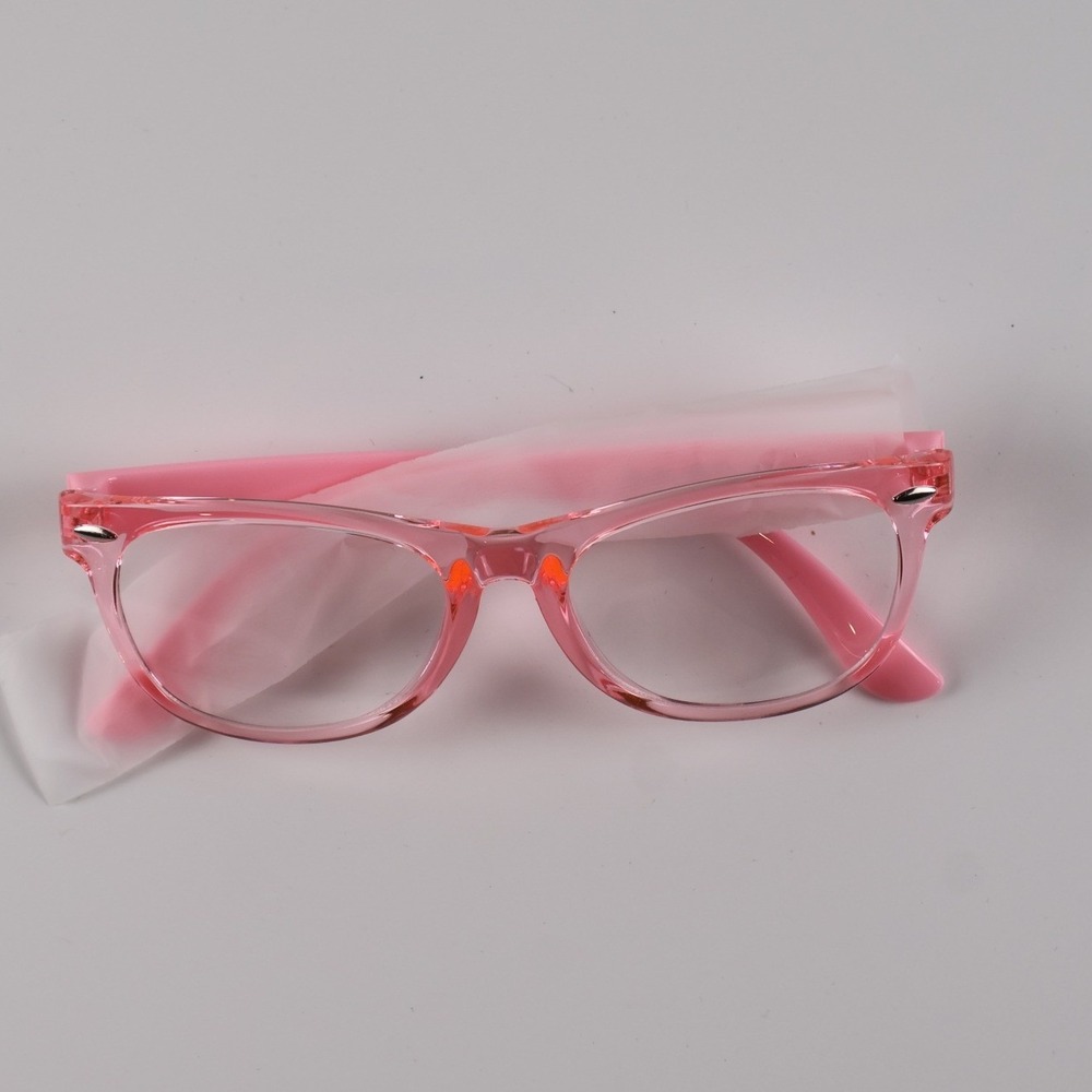 A&E Eyewear Cat Eye Glasses Pink Translucent Clear Lens NWT